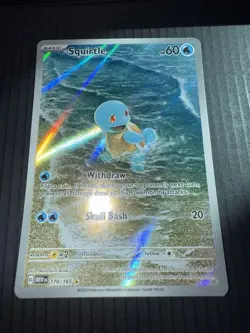 Pokemon Squirtle Illustration Rare 170/165 Scarlet & Violet 151 Holo Full Art IR - Image 1