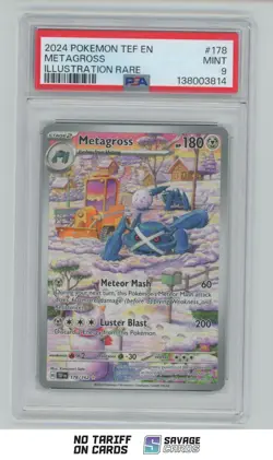 2024 Pokemon Scarlet & Violet Series - Temporal Forces Metagross PSA 9 #178/162 - Image 1