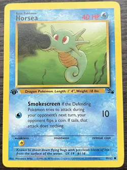 1st Edition Horsea 49/62 Pokemon TCG WOTC Base Set Fossil MINT - Image 1