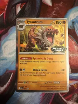 Pokemon TCG Tyrantrum Holo Rare Pre Release Stamped Promo NM - Image 1