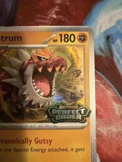 Pokemon TCG Tyrantrum Holo Rare Pre Release Stamped Promo NM - Image 3