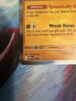 Pokemon TCG Tyrantrum Holo Rare Pre Release Stamped Promo NM - Image 5
