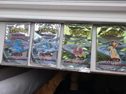 🔥⚡ SET OF 4 EMPTY POKEMON NEO GENESIS BOOSTER WRAPPERS ⚡🔥💎 Vintage 2000 WO - Image 2