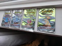 🔥⚡ SET OF 4 EMPTY POKEMON NEO GENESIS BOOSTER WRAPPERS ⚡🔥💎 Vintage 2000 WO - Image 5