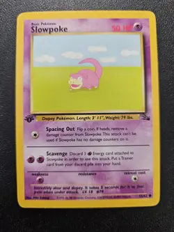 Pokemon 1st Edition Fossil Slowpoke 55/62 EXCELLENT - Image 1