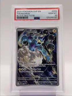 THUNDURUS 2025 POKEMON S&V BLACK STAR PROMO BLACK BOLT ETB #209 PSA 10 Q4561 - Image 1