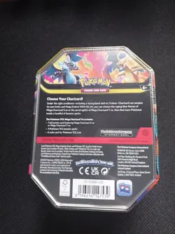 SEALED Mega Charizard X ex Tin Pokemon TCG Mega Evolution Phantasmal Flames - Image 2