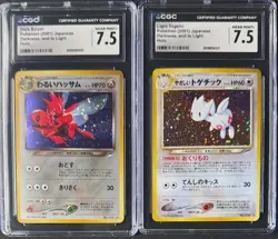 CGC 7.5 DARK SCIZOR 212 SWIRL & LIGHT TOGETIC 176 DARKNESS AND TO LIGHT POKEMON - Image 1