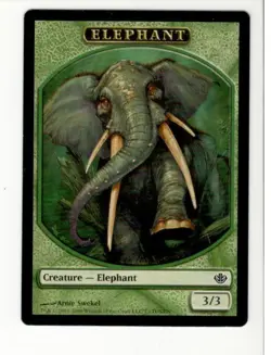 Elephant Token. Duel Decks: Garruk vs Liliana. NM. MTG. Magic the Gathering. - Image 1