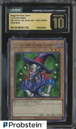 2024 Yu-Gi-Oh! 25th Anniversary Kaiba EN021 Saggi the Dark Clown CGC 10 PRISTINE - Image 1