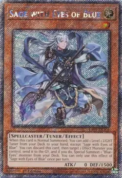 Sage with Eyes of Blue (Platinum Secret Rare) Quarter Century Stampede NM YuGiOh - Image 1