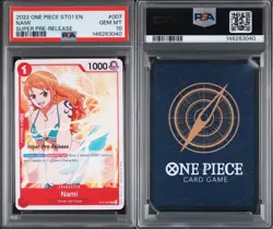 2022 One Piece ST01 ENG NAMI SUPER PRE RELEASE PSA 10 GEM MINT #007 STRAW HAT - Image 1