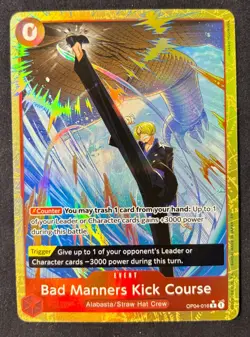Bad Manners Kick Course (Alternate Art) OP04-016 (PRB-02) One Piece - Image 1