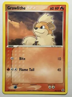 Growlithe FireRed & LeafGreen 64/112 LP-NM Pokemon card - Image 1
