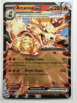 Arcanine ex Double Rare SV01: Scarlet & Violet Base Set 032/198 NM Pokemon card - Image 1