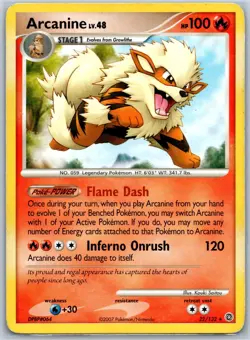 Arcanine Secret Wonders 22/132 MP-LP Pokemon Card - Image 1