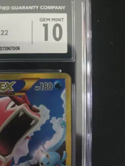 CGC 10 GEM MINT Gyarados EX BREAKpoint 123/122 Secret Rare Holo Pokemon Card - Image 4