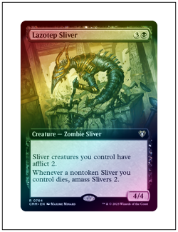 1x Lazotep Sliver, Extended Art Foil, Magic MTG NM - Image 1