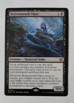 Rottenmouth Viper – Bloomburrow BLB – NM Rare Creature MTG - Image 1