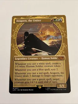 Aragorn, the Uniter - Extended Art Showcase LTR NM MTG - Image 1