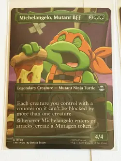 Michelangelo, Mutant BFF Borderless Teenage Mutant Ninja Turtles Foil 198 - Image 1