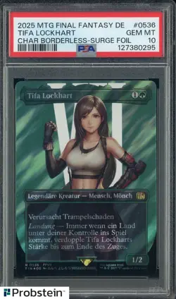 2025 MTG Final Fantasy DE Borderless Surge Foil #0536 Tifa Lockhart PSA 10 - Image 1