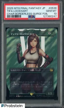 2025 MTG Final Fantasy JPN Borderless Surge Foil #0536 Tifa Lockhart PSA 10 - Image 1