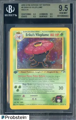 2000 Pokemon Gym Heroes 1st Edition #5 Erika's Vileplume Holo BGS 9.5 - Image 1