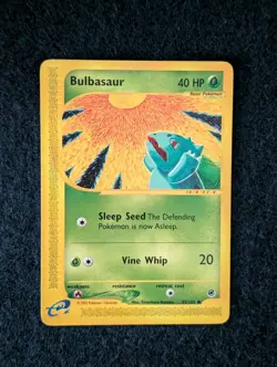 Pokemon TCG Bulbasaur Expedition E Reader Non Holo Card 95/165 LP - Image 1