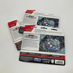 Lot of (3) Pokemon TCG Scarlet & Violet Stellar Crown 3-Pack Blisters SEALED - Image 2