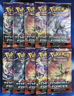 Pokemon 2024 Scarlet & Violet Temporal Forces Booster Pack Lot X10 Artset Nm M - Image 1