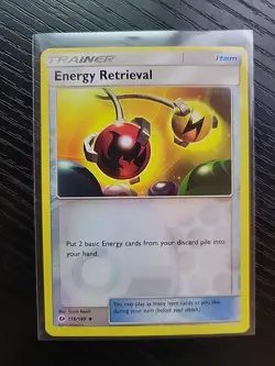 Energy Retrieval 116/149 Sun & Moon Reverse Holo Uncommon Pokemon Card LP - Image 1