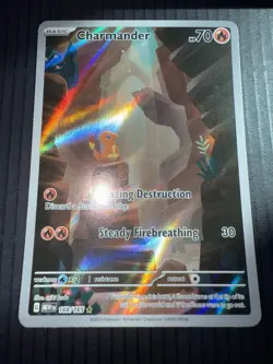 Pokemon Charmander Illustration Rare 168/165 Scarlet & Violet 151 Holo IR - Image 1