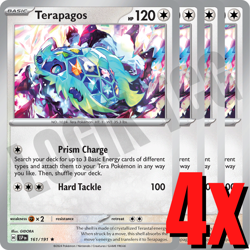 4x Terapagos 161/191 x4 - Surging Sparks - Pokemon TCG - Playset - Image 1
