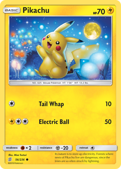 Pikachu 56/236 Unified Minds Pokemon NM - Image 1