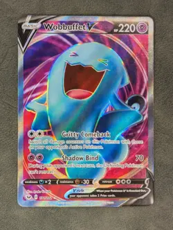 Wobbuffet V (Full Art) 191/202 Pokemon TCG Ultra Rare SWSH01: Base Set NM - Image 1