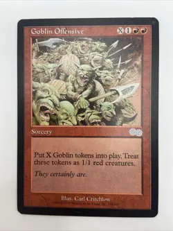 Goblin Offensive Magic mtg Moderate Play, English Urza's Saga - Image 1