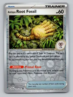 Reverse Holo Antique Root Fossil 130/142 Common Stellar Crown Pokemon - Image 1