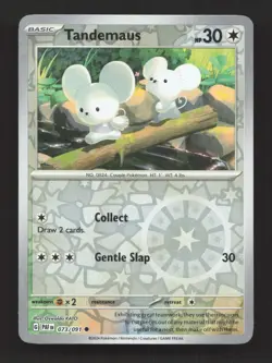 Tandemaus 073/091 Common Paldean Fates Pokemon Reverse Holo Near Mint - Image 1