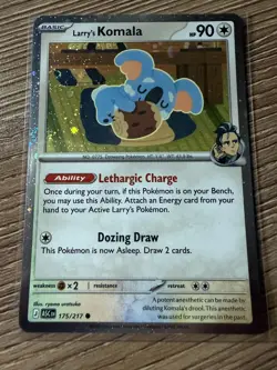 Pokemon Larry's Komala ME: Ascended Heroes (Cosmos Holo) (ASC) 175/217 NM Promo - Image 1
