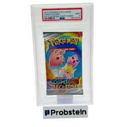 2019 Pokemon Sun & Moon Cosmic Eclipse Booster Pack PSA 9 MINT - Image 1