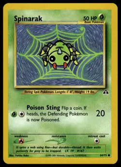 Pokemon Neo Discovery 64/75 Spinarak - Image 1