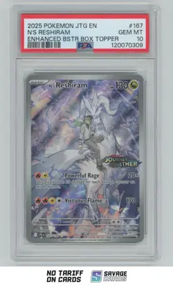 2025 Pokemon Scarlet & Violet Pokemon CENTER Journey Together Ns Reshiram PSA 10 - Image 1