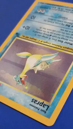 Pokemon TCG Lapras Holo Rare Unlimited 10/62 Fossil 80 HP English - Image 2