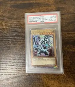 Yugioh Blue-Eyes White Dragon Quarter Century Secret Rare PSA 10 RA03-EN079 - Image 1