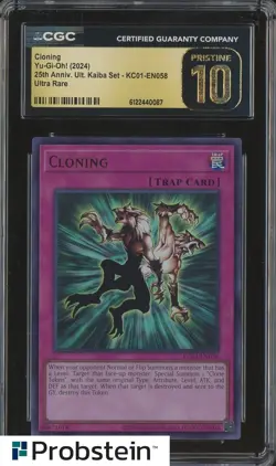 2024 Yu-Gi-Oh! 25th Anniversary Kaiba #KC01-EN058 Cloning CGC 10 PRISTINE - Image 1