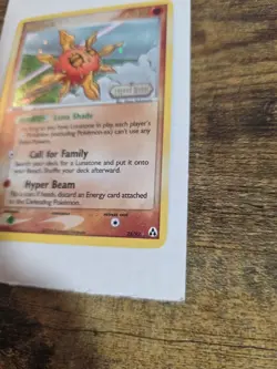 Pokemon Solrock Stamped Reverse Holo Card 25/92 EX Legend Maker TCG MP - Image 2