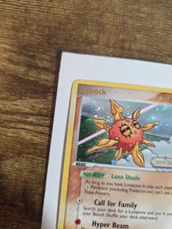 Pokemon Solrock Stamped Reverse Holo Card 25/92 EX Legend Maker TCG MP - Image 4