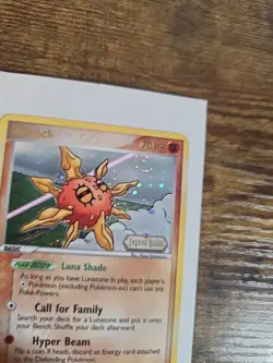 Pokemon Solrock Stamped Reverse Holo Card 25/92 EX Legend Maker TCG MP - Image 5