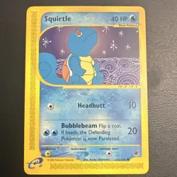 Pokemon Squirtle 132/165 Expedition Base Set Common 2002 English 40 HP Card - Image 1